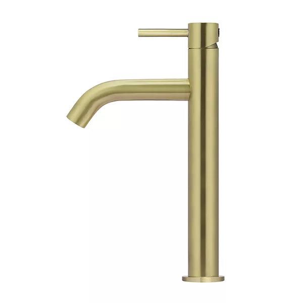 Piccola - Tiger Bronze Tall Basin Mixer with 130mm Curved Spout
