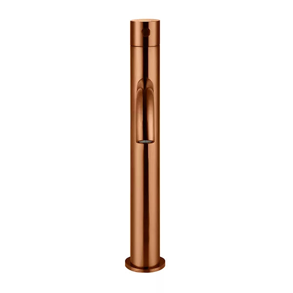 Piccola - Lustre Bronze Tall Basin Mixer with 130mm Curved Spout