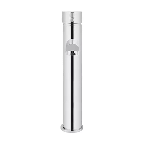 Round - Polished Chrome Tall Basin Mixer with Straight Spout