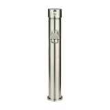 Round - Brushed Nickel Tall Basin Mixer with Straight Spout