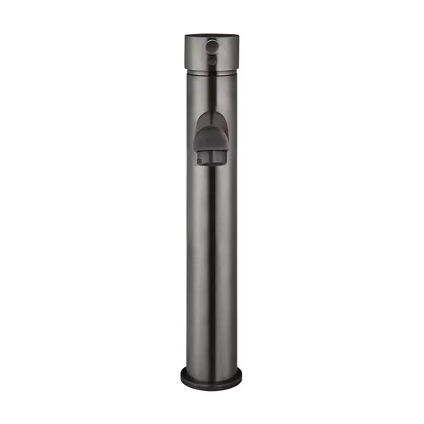 Round - Shadow Gunmetal Tall Basin Mixer with Straight Spout