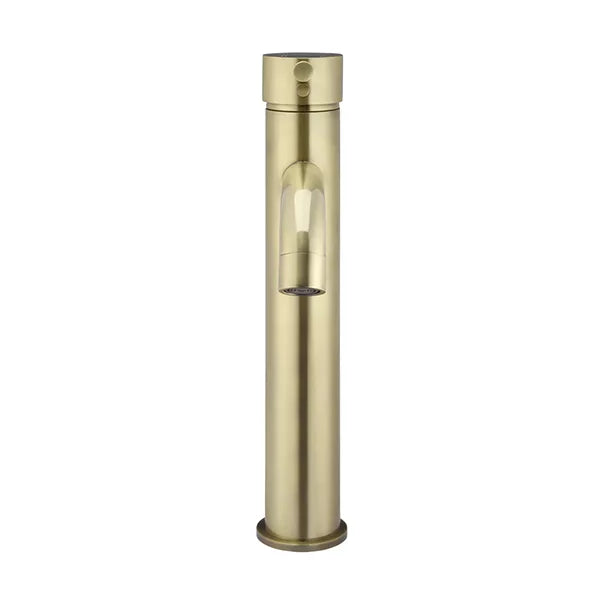 Round - Tiger Bronze Tall Basin Mixer with Curved Spout