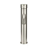 Round - Brushed Nickel Tall Basin Mixer with Curved Spout