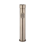 Round - Champagne Tall Basin Mixer with Straight Spout and Paddle Handle