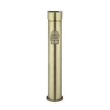 Round - Tiger Bronze Tall Basin Mixer with Straight Spout and Paddle Handle
