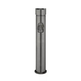 Round - Shadow Gunmetal Tall Basin Mixer with Straight Spout and Paddle Handle