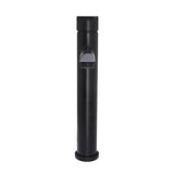 Round - Matte Black Tall Basin Mixer with Straight Spout and Paddle Handle