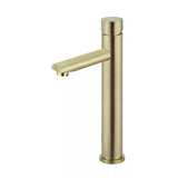 Round - Tiger Bronze Tall Basin Mixer with Straight Spout and Pinless Handle