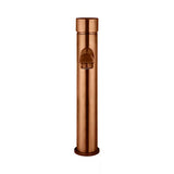 Round - Lustre Bronze Tall Basin Mixer with Straight Spout and Pinless Handle