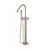 Round - Champagne Gooseneck Kitchen Mixer w Paddle Handle