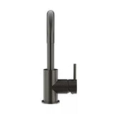 Round - Shadow Gunmetal Gooseneck Basin Mixer with Cold Start