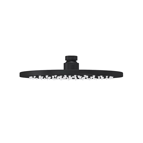 Round - Matte Black 200mm Shower Head