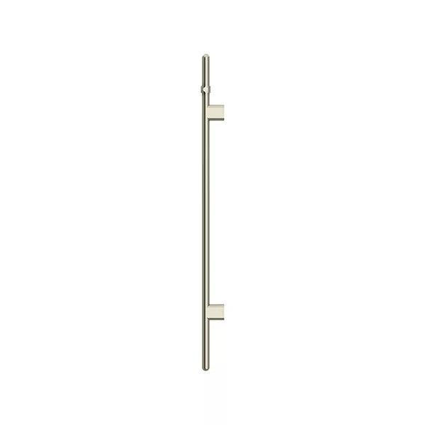 Round - Brushed Nickel Vertical Heated Towel Rail