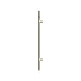 Round - Brushed Nickel Vertical Heated Towel Rail
