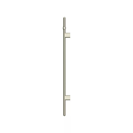 Round - Brushed Nickel Vertical Heated Towel Rail