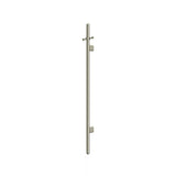 Round - Brushed Nickel Vertical Heated Towel Rail