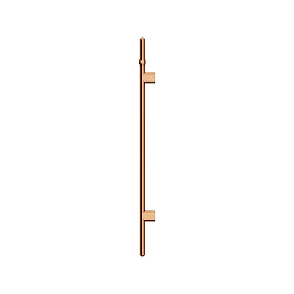 Round - Lustre Bronze Vertical Heated Towel Rail