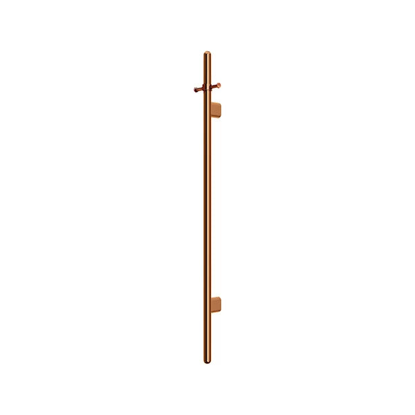 Round - Lustre Bronze Vertical Heated Towel Rail