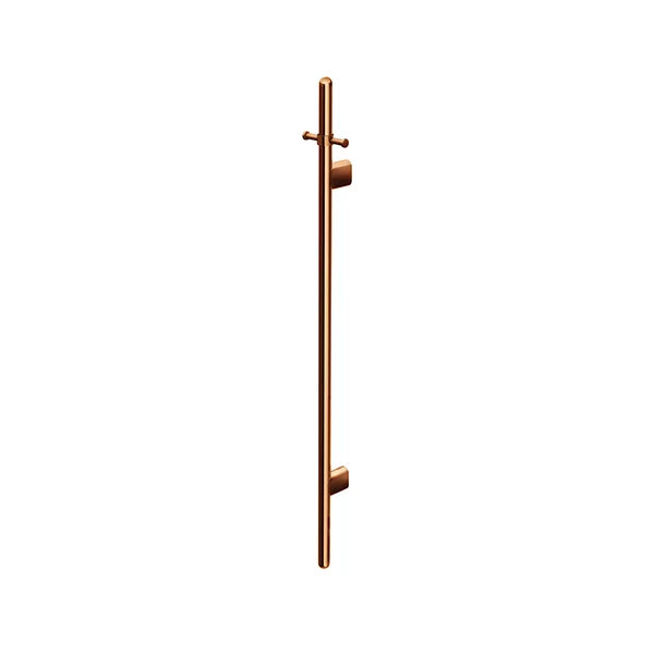 Round - Lustre Bronze Vertical Heated Towel Rail