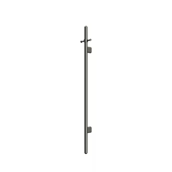 Round - Shadow Gunmetal Vertical Heated Towel Rail