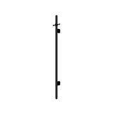 Round - Matte Black Vertical Heated Towel Rail