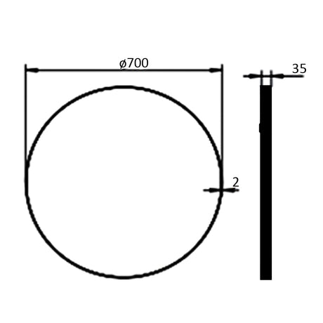 Bianca - Round Framed Mirror