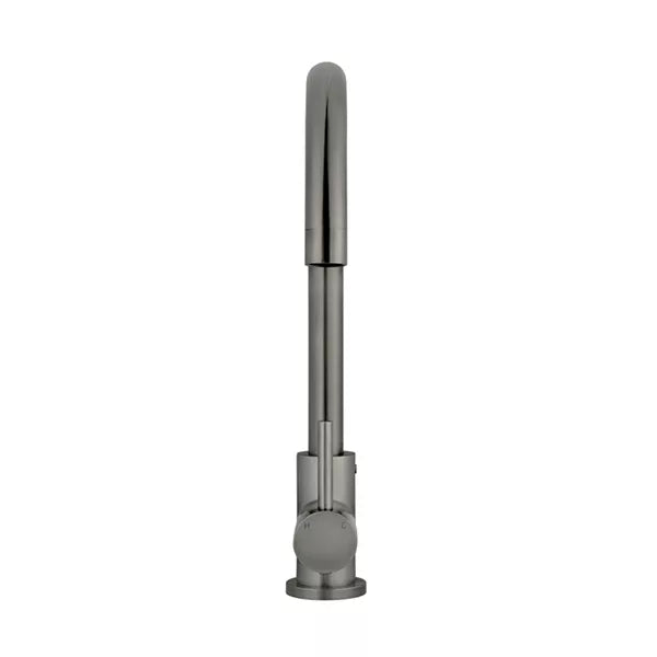 Round - Shadow Gunmetal Gooseneck Kitchen Mixer