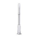 Round - Polished Chrome Gooseneck Kitchen Mixer w Paddle Handle