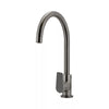 Round - Shadow Gunmetal Gooseneck Kitchen Mixer w Paddle Handle