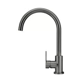 Round - Shadow Gunmetal Gooseneck Kitchen Mixer w Paddle Handle
