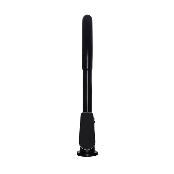 Round - Matte Black Gooseneck Kitchen Mixer w Paddle Handle