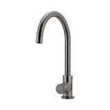 Round - Shadow Gunmetal Gooseneck Kitchen Mixer w Pinless Handle
