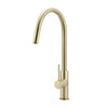 Round - Tiger Bronze Gooseneck Kitchen Mixer w Pull-out Hose & Vege Spray