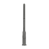 Round - Shadow Gunmetal Gooseneck Kitchen Mixer w Paddle Handle & Pull-out Hose