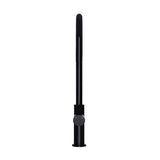 Round - Matte Black Gooseneck Kitchen Mixer w Pinless Handle & Pull-out Hose