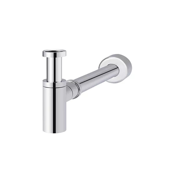 Round - Polished Chrome Bottle Trap w 40mm Adapter