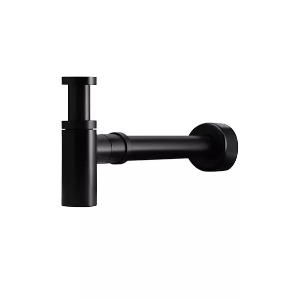 Round - Matte Black Bottle Trap w 40mm Adapter