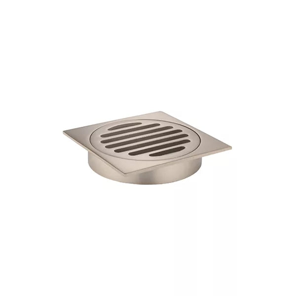 Square - Champagne Shower Drain w 100mm Outlet