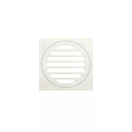 Square - Brushed Nickel Shower Drain w 100mm Outlet
