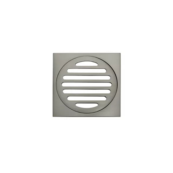 Square - Shadow Gunmetal Shower Drain w 100mm Outlet