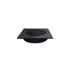 Square - Matte Black Shower Drain w 100mm Outlet