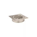 Square - Champagne Shower Drain w 80mm Outlet