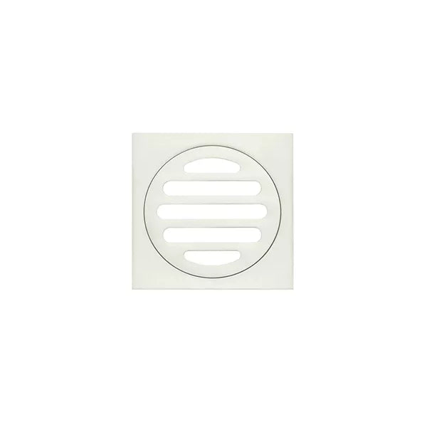 Square - Brushed Nickel Shower Drain w 80mm Outlet