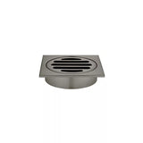 Square - Shadow Gunmetal Shower Drain w 80mm Outlet