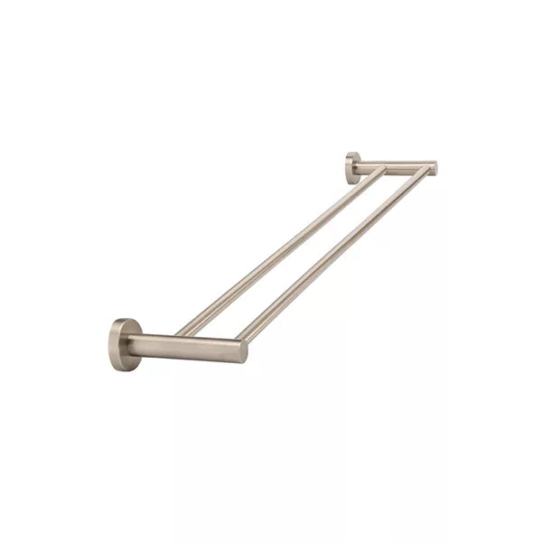 Round - Champagne 600mm Double Towel Rail