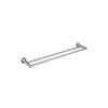 Round - Polished Chrome 600mm Double Towel Rail