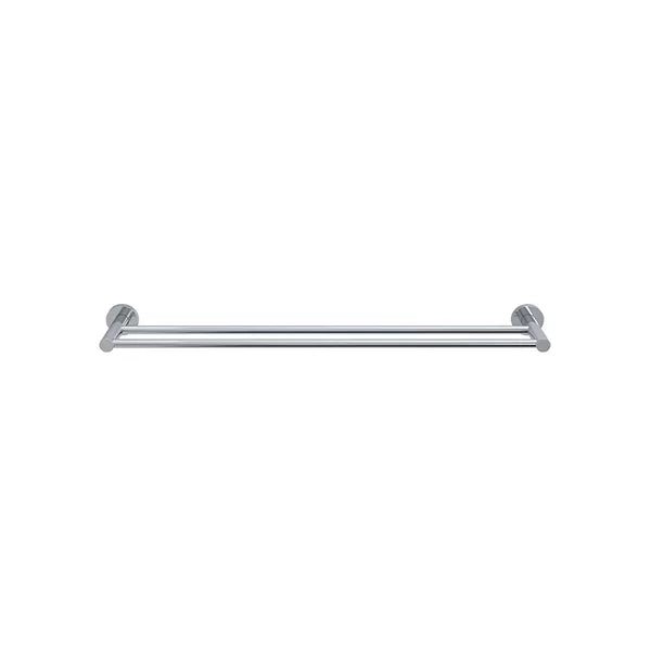 Round - Polished Chrome 600mm Double Towel Rail