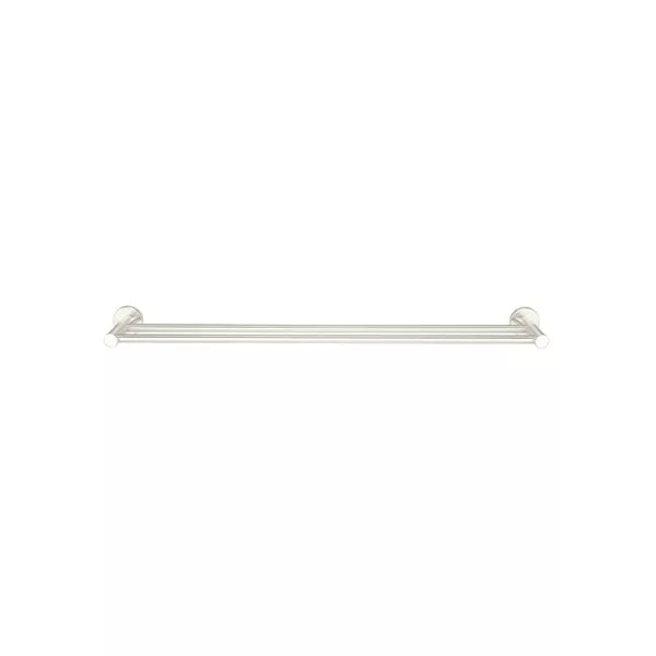 Round - Brushed Nickel 600mm Double Towel Rail