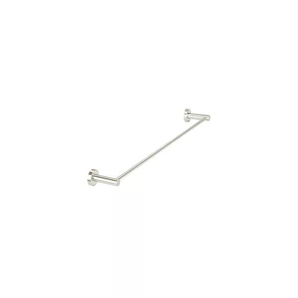 Round - Brushed Nickel 600mm Single Towel Rail