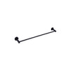 Round - Matte Black 600mm Single Towel Rail
